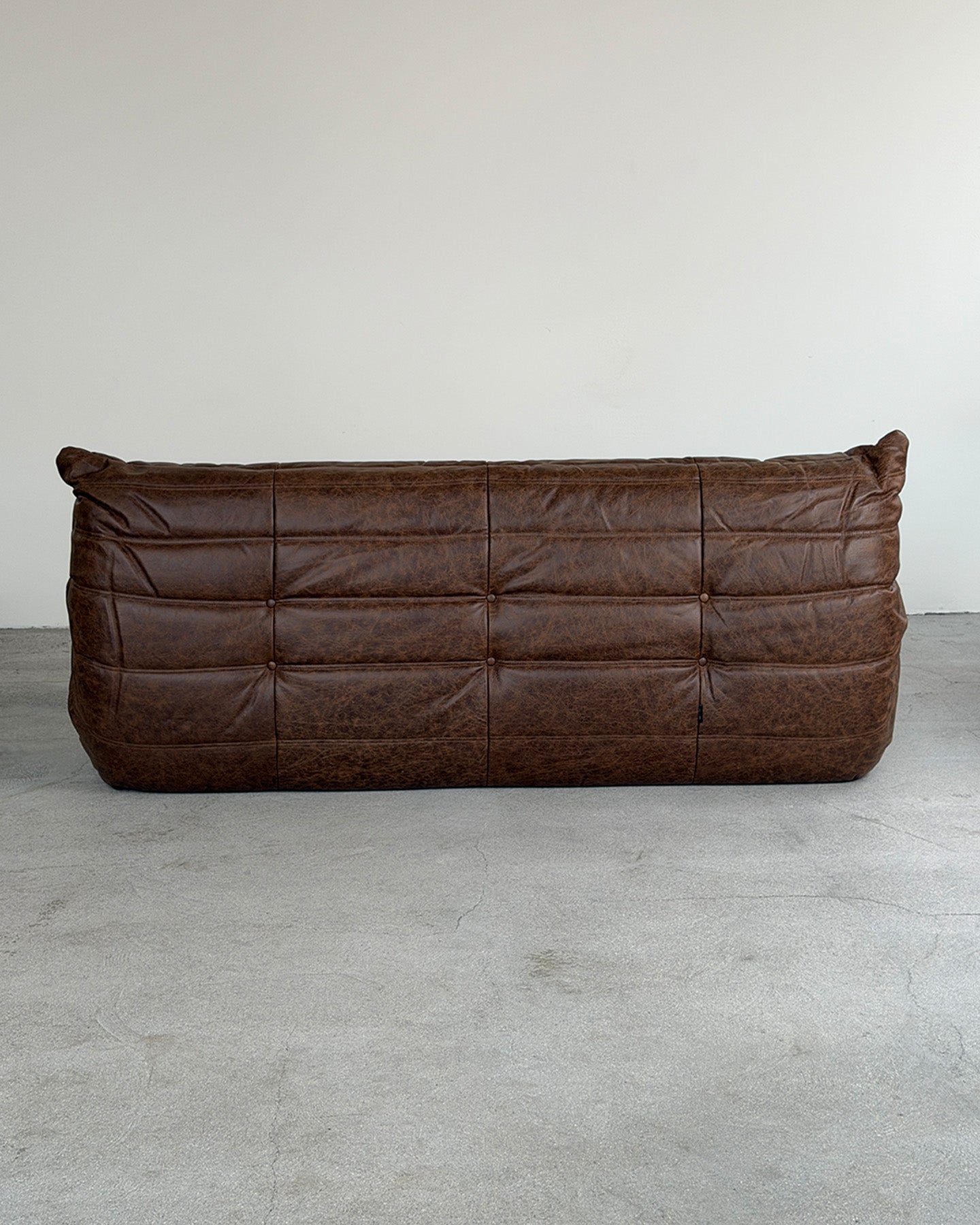 Brown Leather 3-Seater Togo Sofa by Michel Ducaroy for Ligne Roset