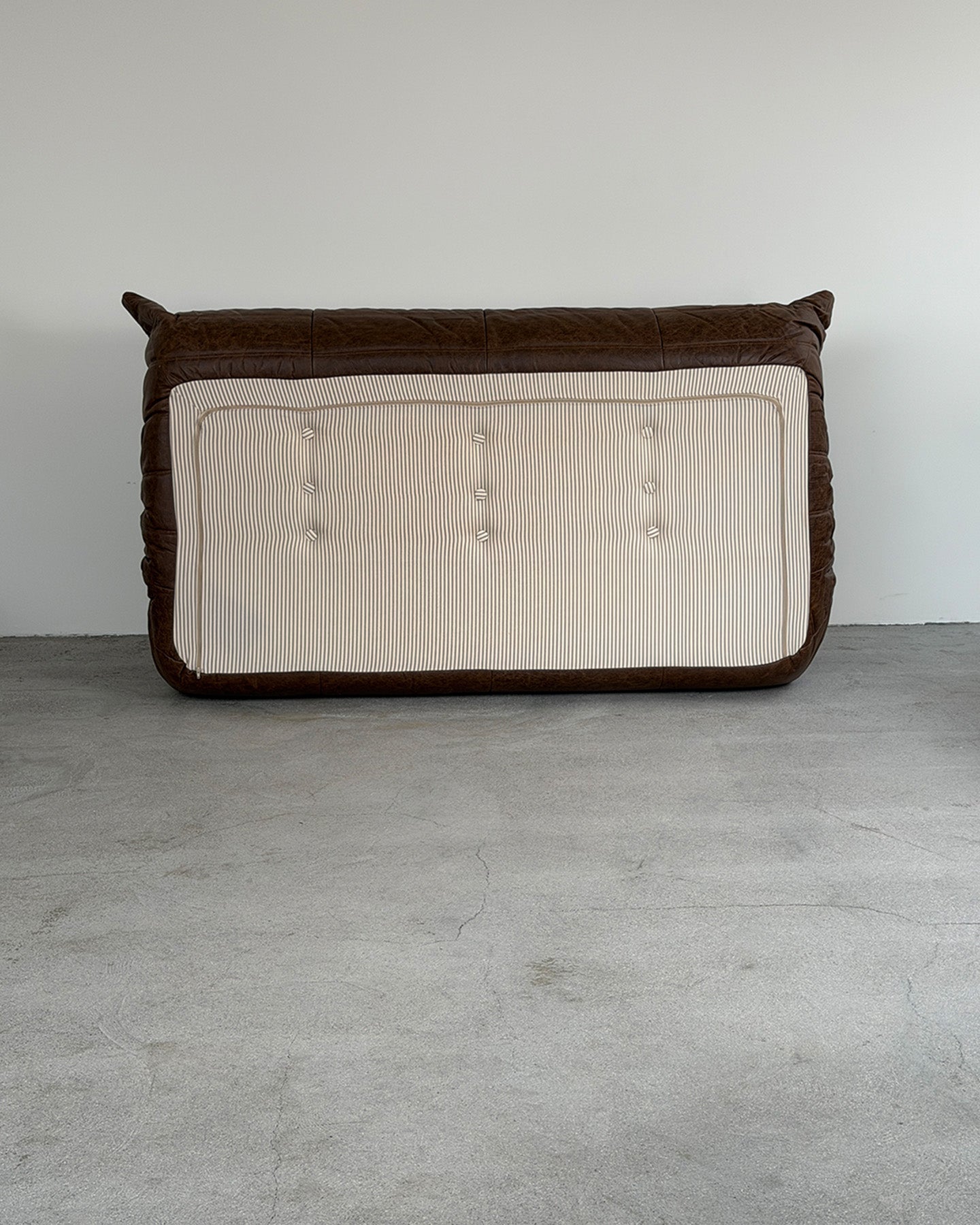Brown Leather 3-Seater Togo Sofa by Michel Ducaroy for Ligne Roset