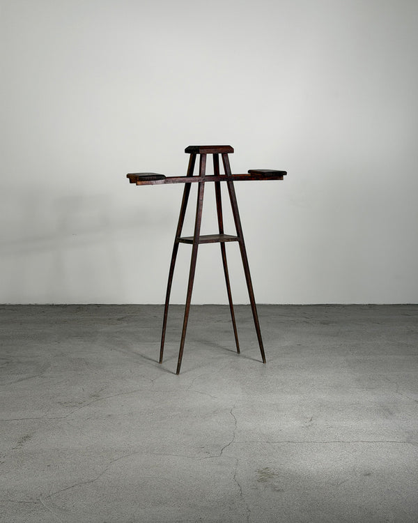 Brutalist 1940s Flower Stand Side Table