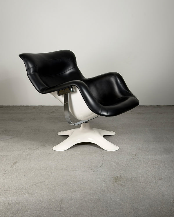 Black Karuselli Lounge Chair by Yrjö Kukkapuro