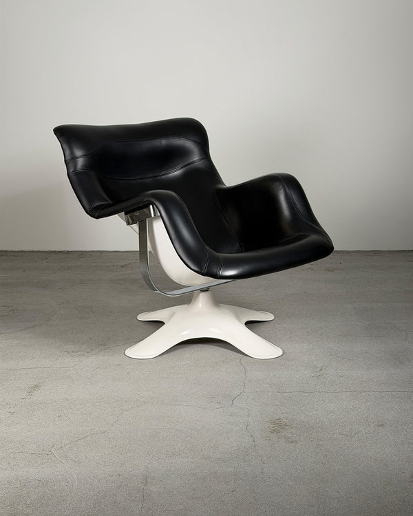 Black Karuselli Lounge Chair by Yrjö Kukkapuro