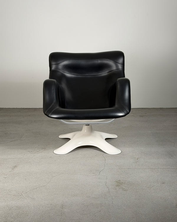 Black Karuselli Lounge Chair by Yrjö Kukkapuro