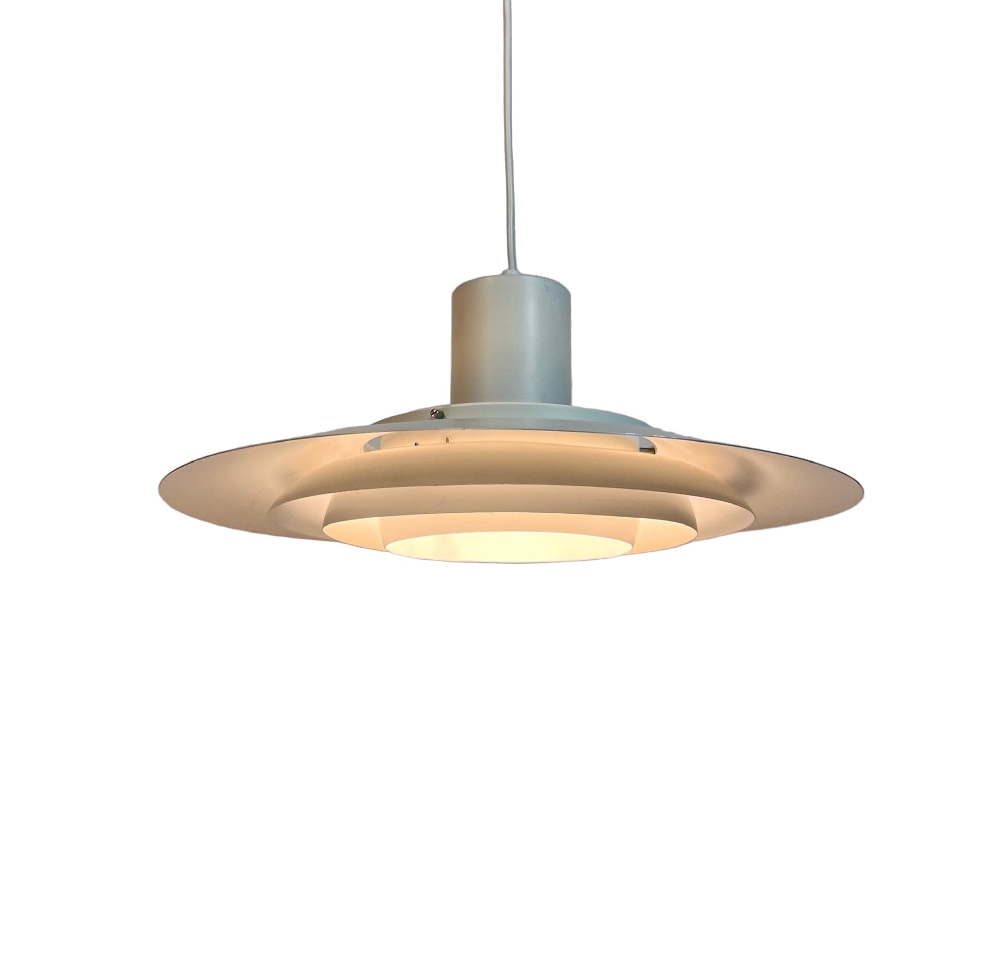 Vintage 1970s Danish Metal Hanging Lamp