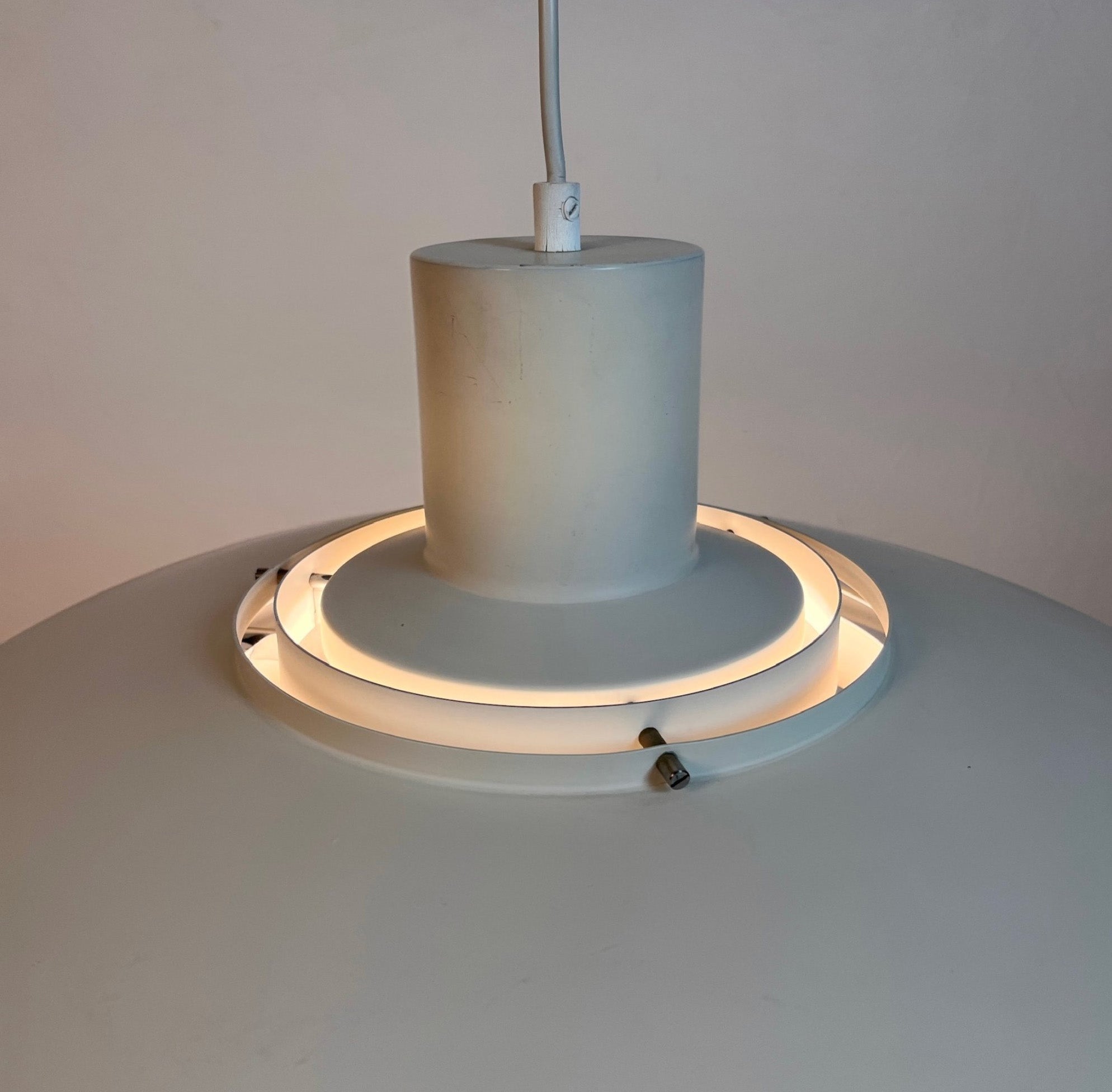 Vintage 1970s Danish Metal Hanging Lamp