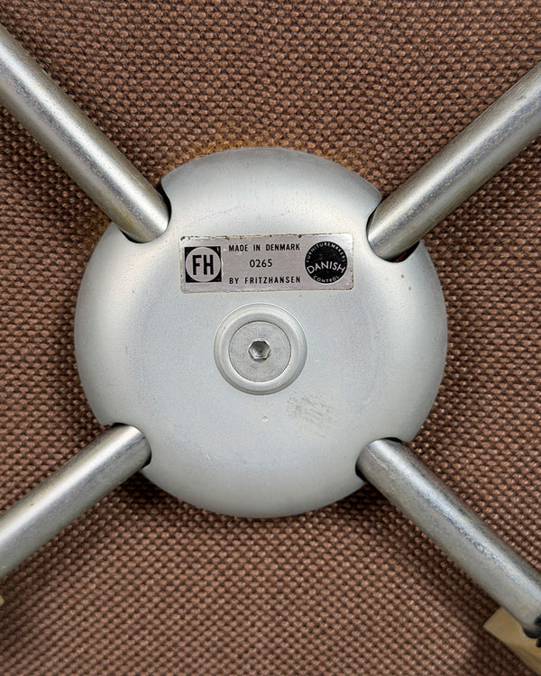 Set of 3 Seven Chairs in Brown Upholstery by Arne Jacobsen for Fritz Hansen, 1970s