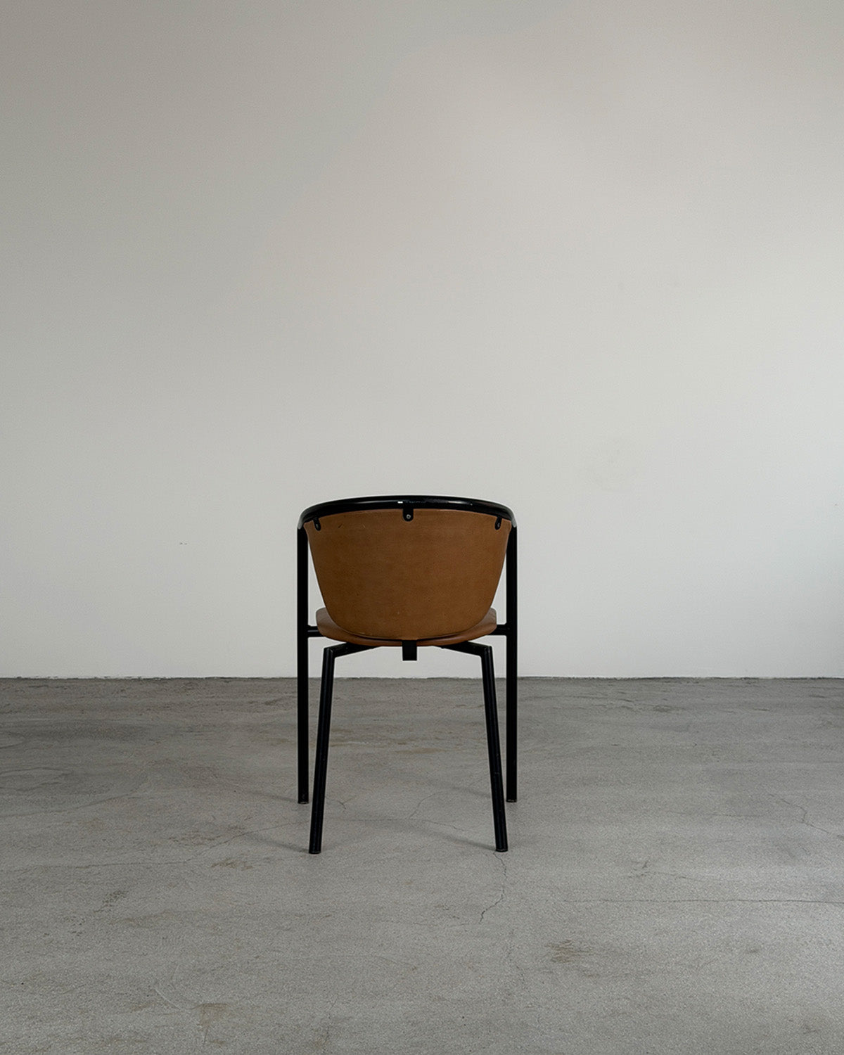 Whisky Brown Leather Armchair, Italy 1980s
