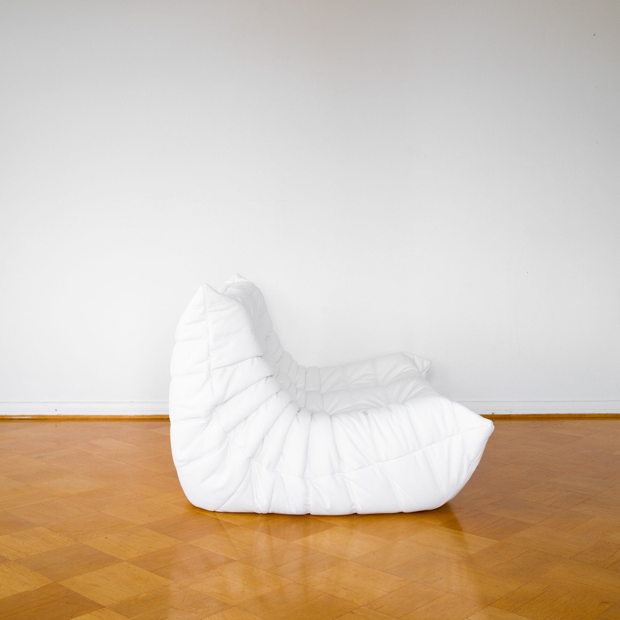 White Leather 2-Seater Togo Sofa by Michel Ducaroy for Ligne Roset