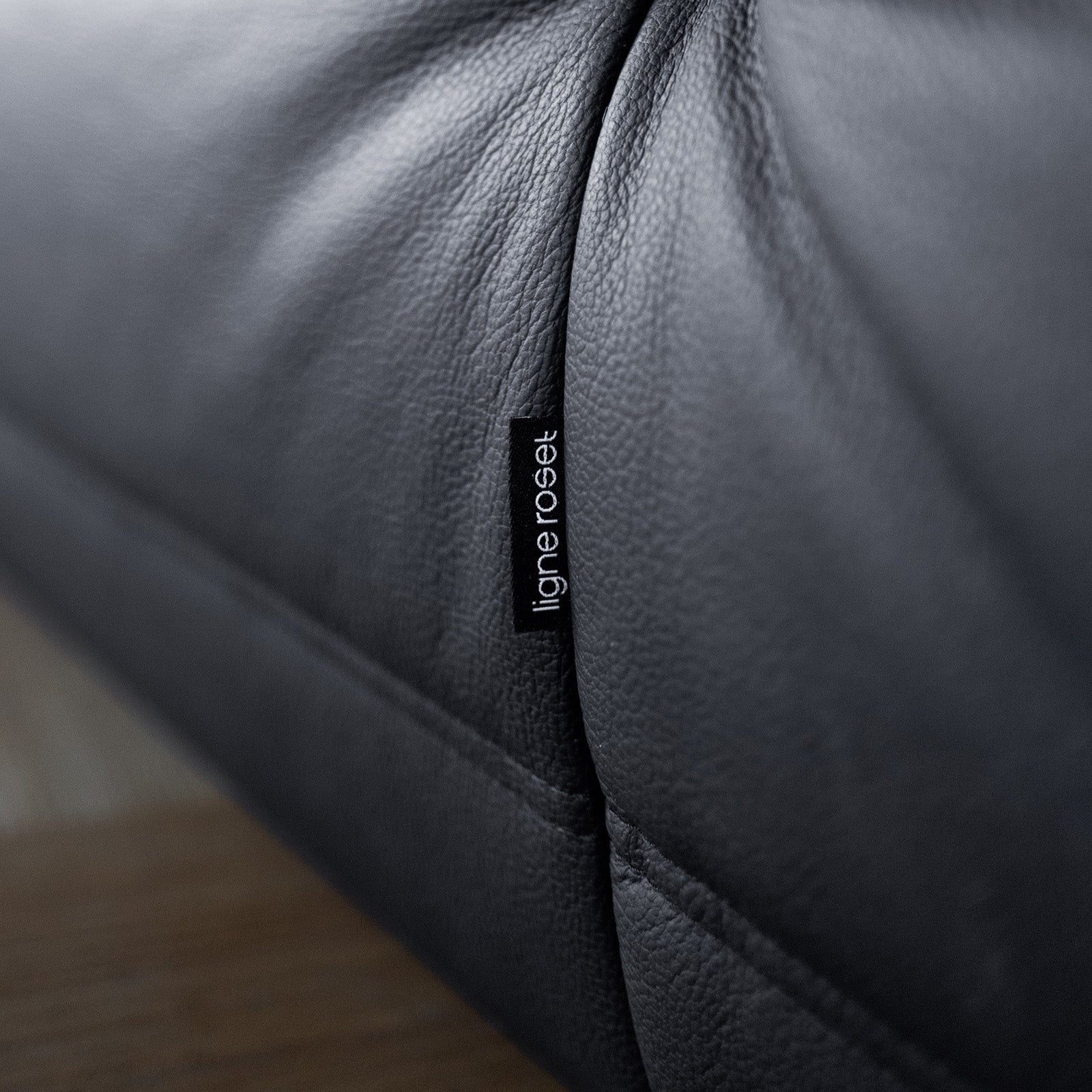 Black Leather 3-Seater Togo Sofa by Michel Ducaroy for Ligne Roset