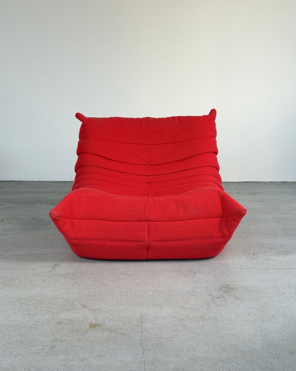 Red Wool Togo Armchair by Michel Ducaroy for Ligne Roset