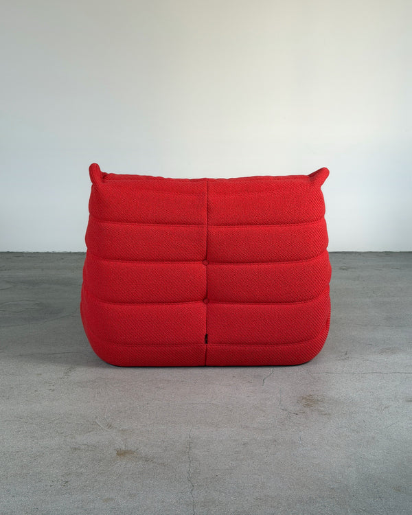 Red Wool Togo Armchair by Michel Ducaroy for Ligne Roset