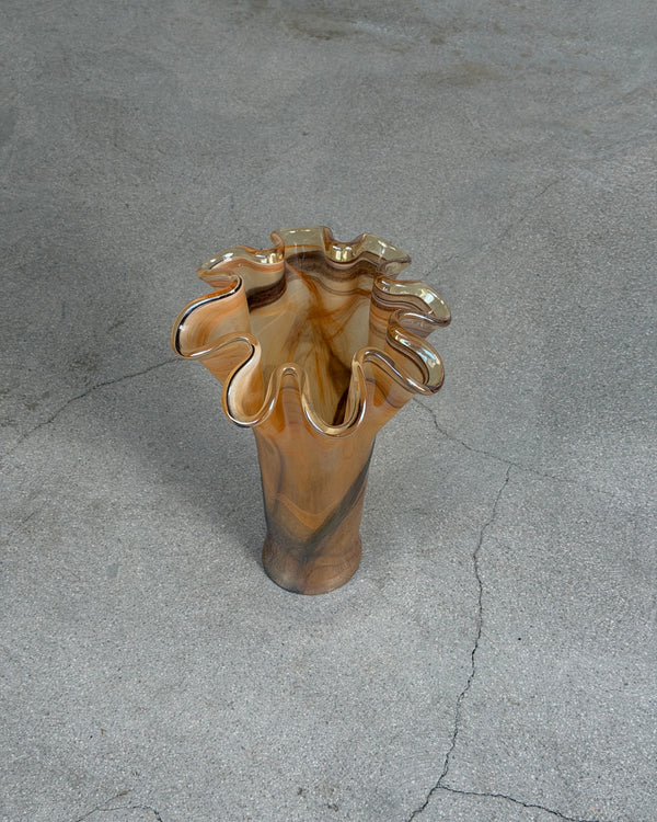 Amber Handmade Murano Glass Vase