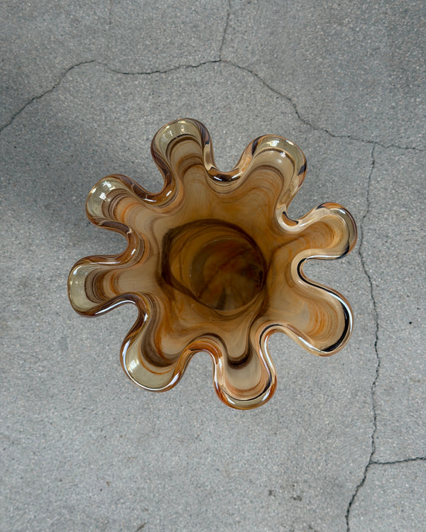 Amber Handmade Murano Glass Vase